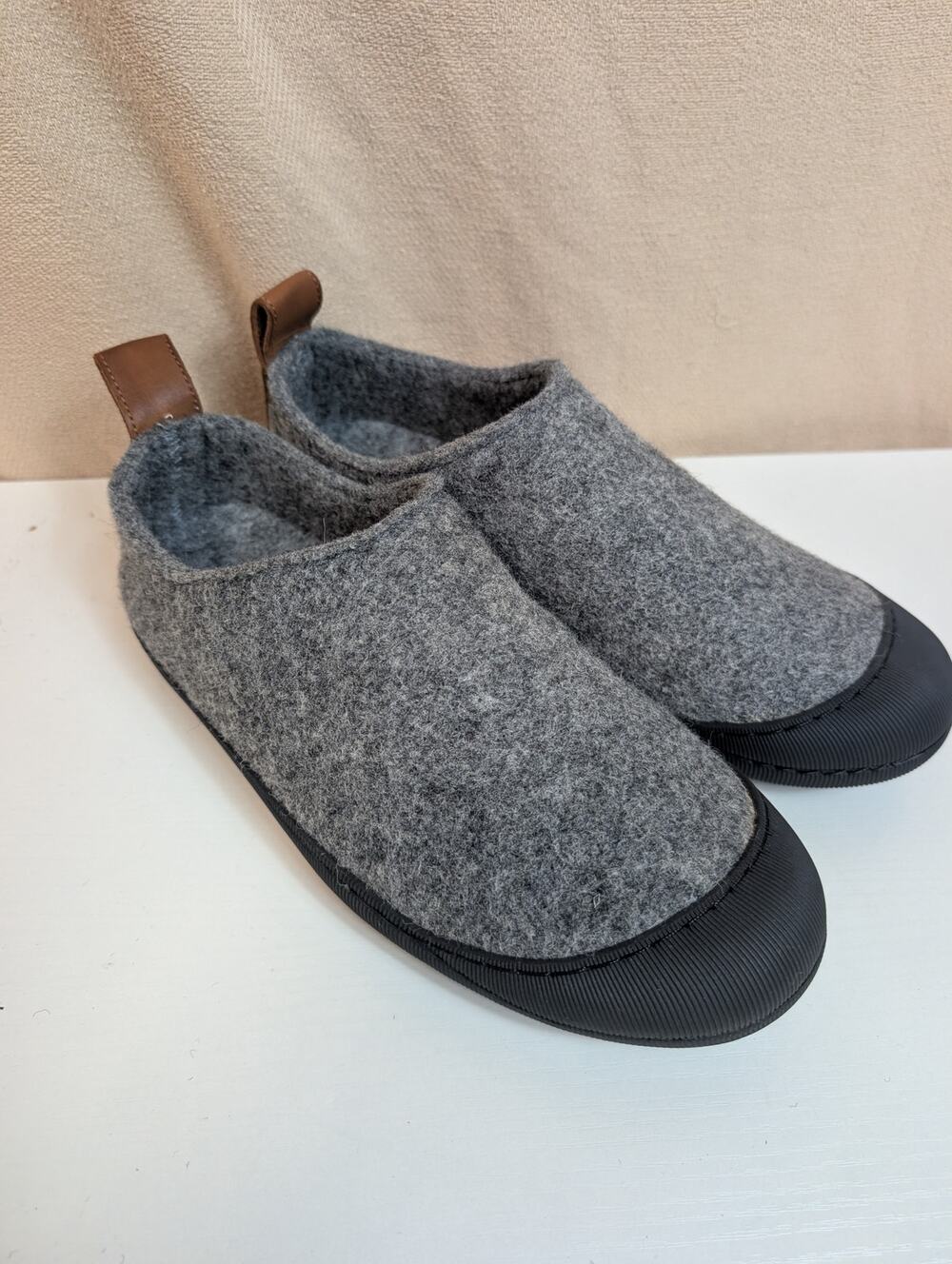 Greys Wool Outdoor Slipper Men's Size 6 Gray Made in Portugal (1181)